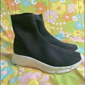 Steve Madden Found Black and White Sock Sneaker